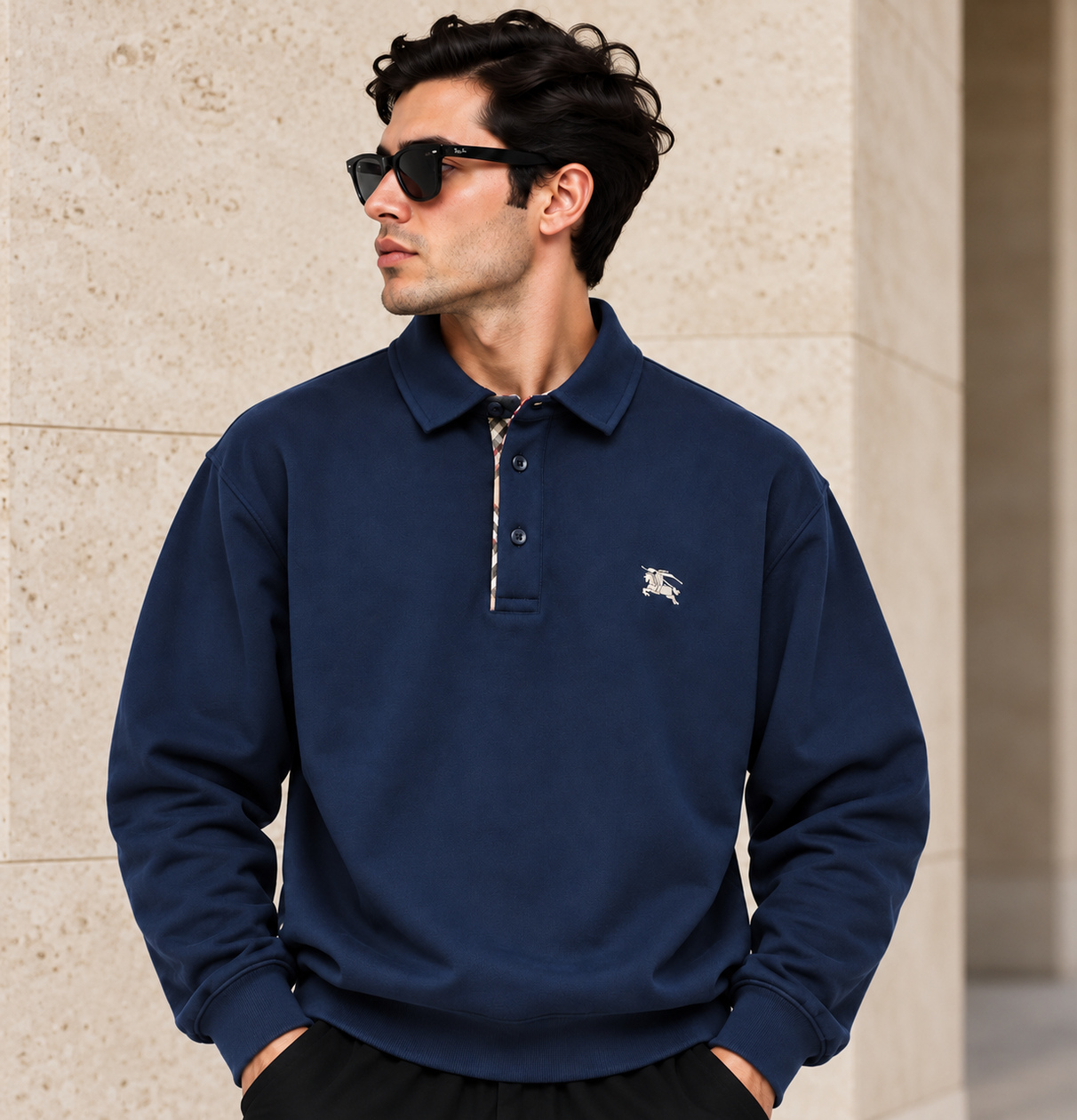 POLO YAKA SWEATSHIRT