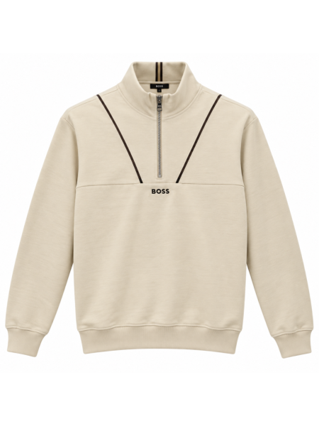 BOSS FERMUAR DETAYLI DIK YAKA SWEATSHIRT