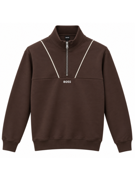 BOSS FERMUAR DETAYLI DIK YAKA SWEATSHIRT
