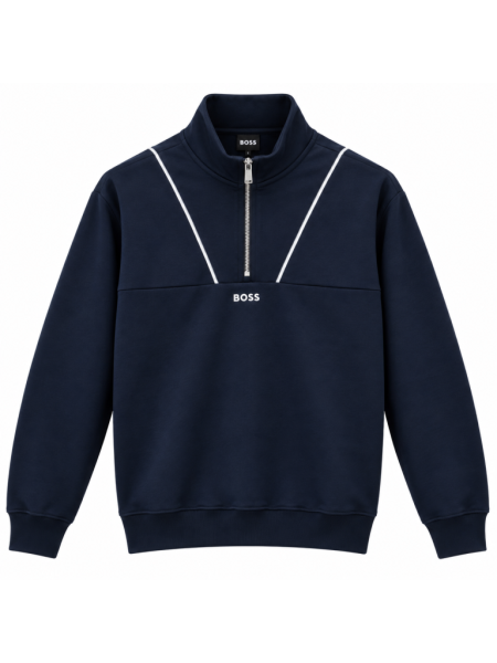 BOSS FERMUAR DETAYLI DIK YAKA SWEATSHIRT