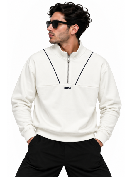 BOSS FERMUAR DETAYLI DIK YAKA SWEATSHIRT
