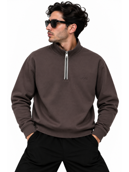 BOSS FERMUAR DETAYLI DIK YAKA SWEATSHIRT 2