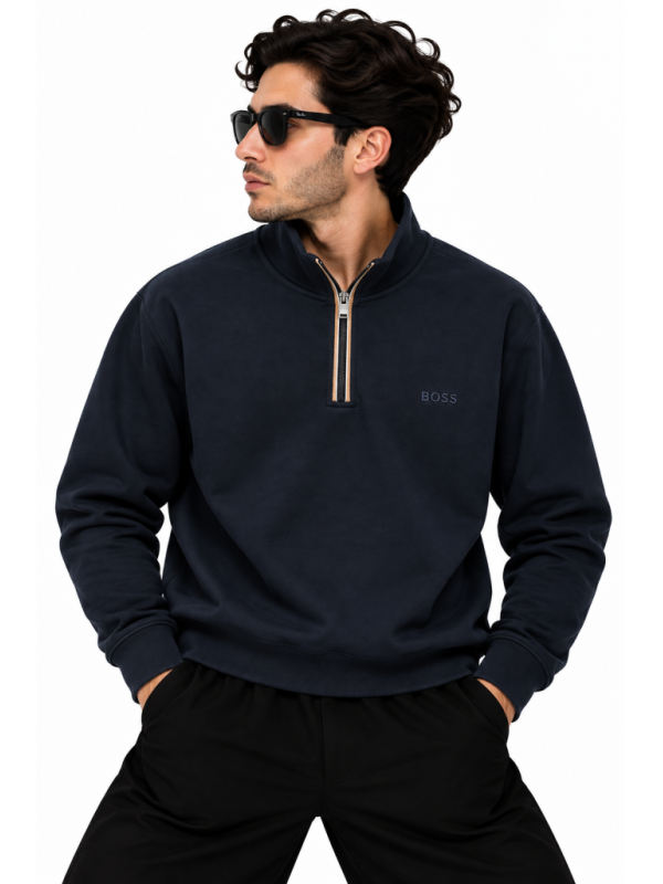 BOSS FERMUAR DETAYLI DIK YAKA SWEATSHIRT 2
