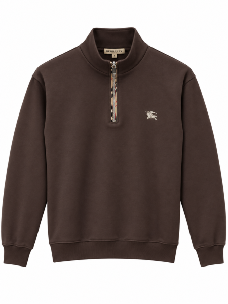 BURBERRY EKOSE FERMUAR DETAYLI DIK YAKA SWEATSHIRT