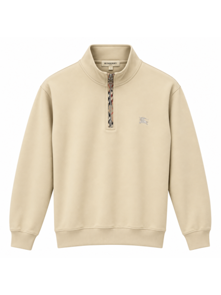 BURBERRY EKOSE FERMUAR DETAYLI DIK YAKA SWEATSHIRT