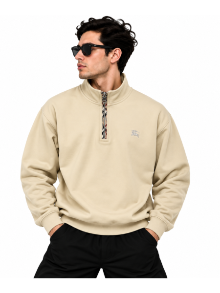 BURBERRY EKOSE FERMUAR DETAYLI DIK YAKA SWEATSHIRT