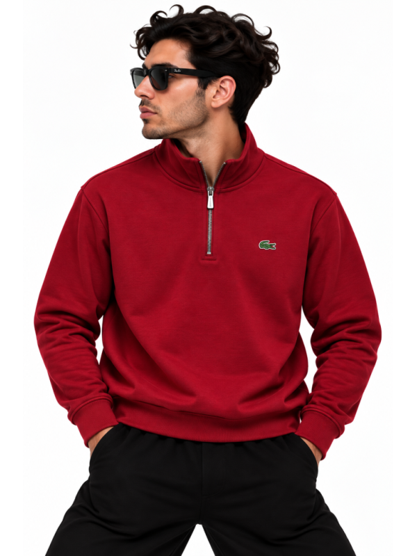 LACOSTE FERMUAR DETAYLI DIK YAKA SWEATSHIRT