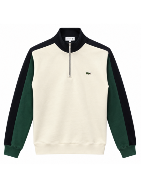 LACOSTE RENK BLOKLU FERMUAR DETAYLI SWEATSHIRT