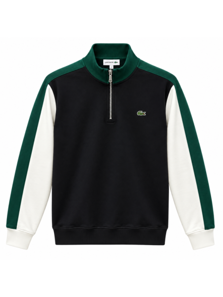 LACOSTE RENK BLOKLU FERMUAR DETAYLI SWEATSHIRT