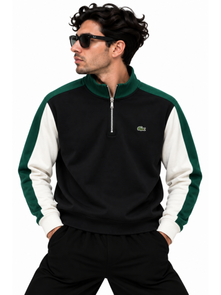 LACOSTE RENK BLOKLU FERMUAR DETAYLI SWEATSHIRT