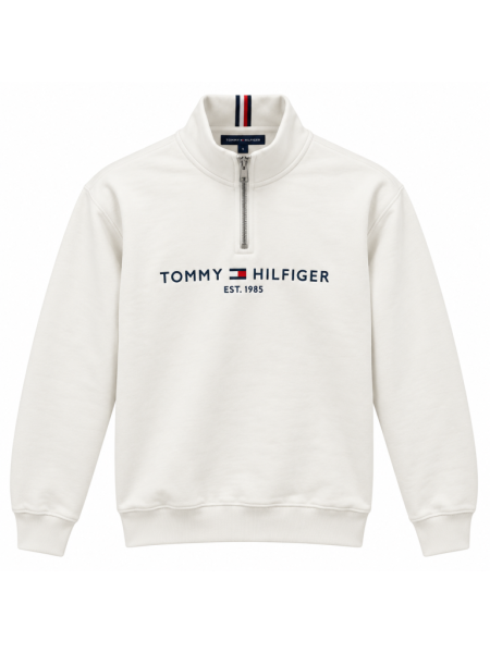 TOMMY HILFIGER NAKIŞ İŞLEMELI FERMUAR DETAYLI DIK YAKA SWEATSHIRT
