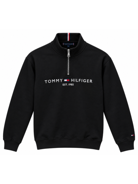 TOMMY HILFIGER NAKIŞ İŞLEMELI FERMUAR DETAYLI DIK YAKA SWEATSHIRT