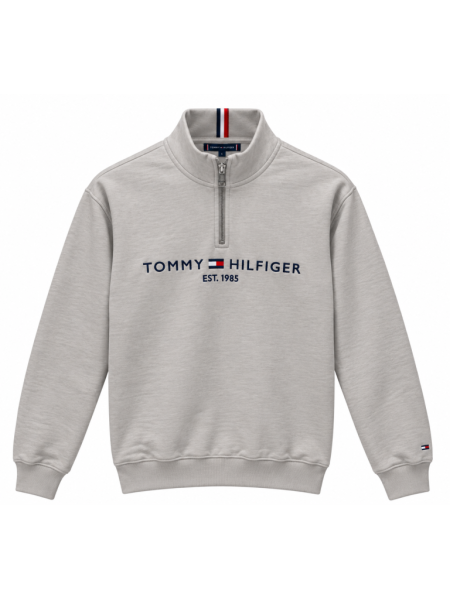 TOMMY HILFIGER NAKIŞ İŞLEMELI FERMUAR DETAYLI DIK YAKA SWEATSHIRT