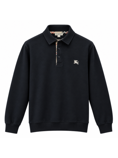 BURBERRY EKOSE DETAYLI POLO YAKA SWEATSHIRT