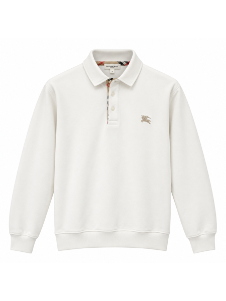 BURBERRY EKOSE DETAYLI POLO YAKA SWEATSHIRT