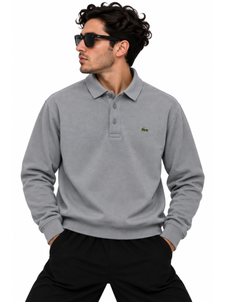 LACOSTE LOGO DETAYLI POLO YAKA SWEATSHIRT