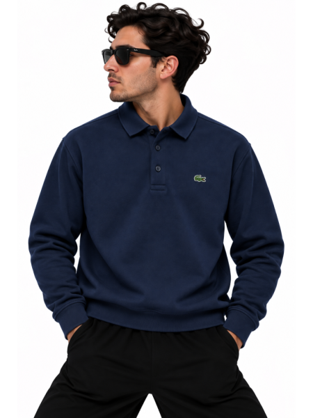 LACOSTE LOGO DETAYLI POLO YAKA SWEATSHIRT