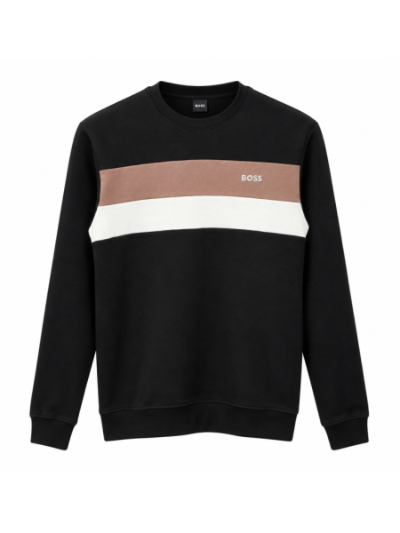 BOSS RENK BLOKLU SIFIR YAKA SWEATSHIRT 2