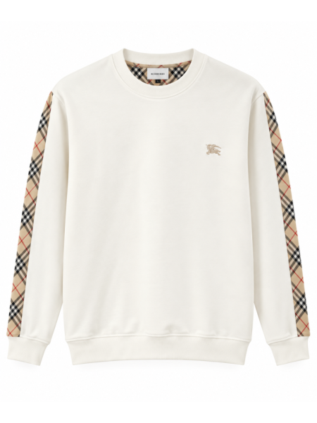 BURBERRY EKOSE KOL DETAYLI SIFIR YAKA SWEATSHIRT