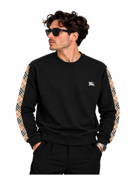 BURBERRY EKOSE KOL DETAYLI SIFIR YAKA SWEATSHIRT