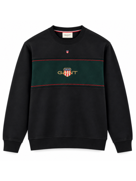 GANT RENK BLOKLU SIFIR YAKA SWEATSHIRT