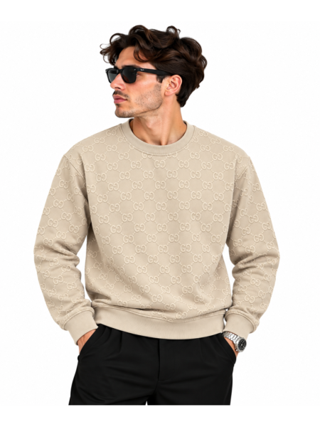 GUCCI GG DESENLI SIFIR YAKA SWEATSHIRT