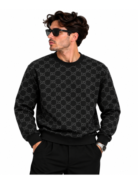 GUCCI GG DESENLI SIFIR YAKA SWEATSHIRT