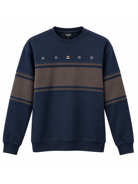 HUGO BOSS RENK BLOKLU SIFIR YAKA SWEATSHIRT