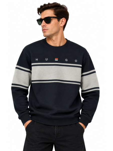 HUGO BOSS RENK BLOKLU SIFIR YAKA SWEATSHIRT