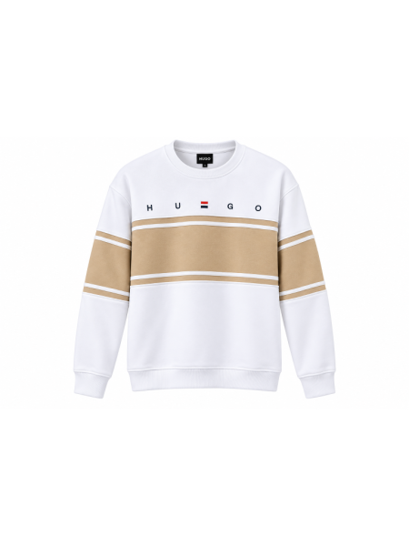 HUGO BOSS RENK BLOKLU SIFIR YAKA SWEATSHIRT