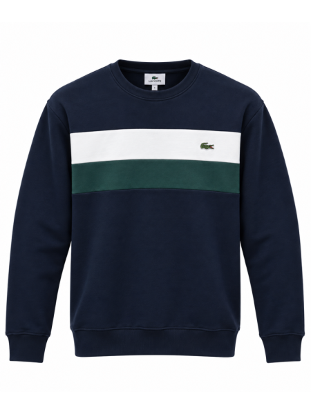 LACOSTE RENK BLOKLU SIFIR YAKA SWEATSHIRT