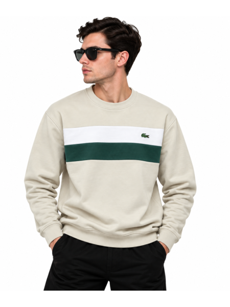 LACOSTE RENK BLOKLU SIFIR YAKA SWEATSHIRT