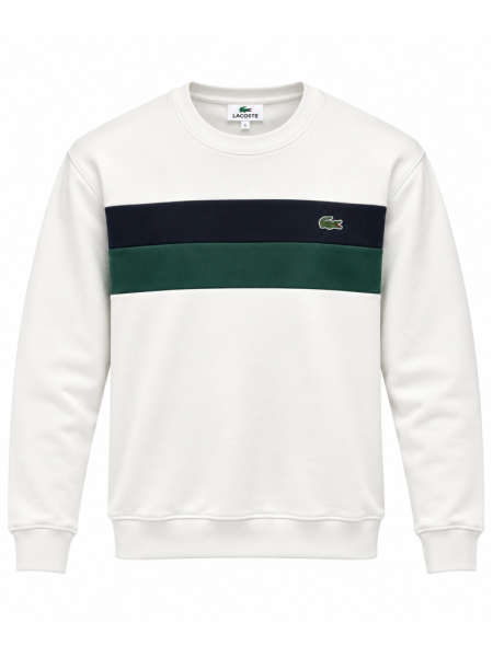 LACOSTE RENK BLOKLU SIFIR YAKA SWEATSHIRT