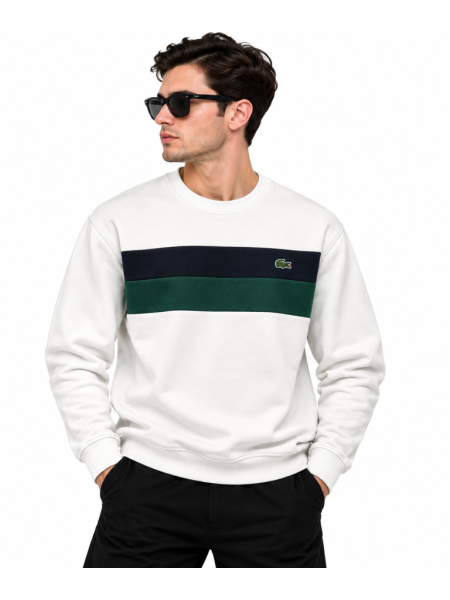 LACOSTE RENK BLOKLU SIFIR YAKA SWEATSHIRT