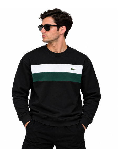 LACOSTE RENK BLOKLU SIFIR YAKA SWEATSHIRT