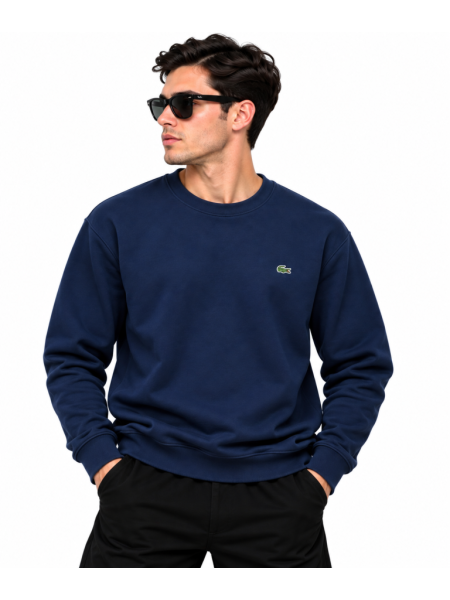 LACOSTE LOGO DETAYLI SIFIR YAKA SWEATSHIRT