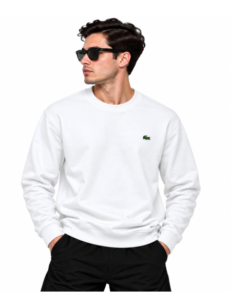 LACOSTE LOGO DETAYLI SIFIR YAKA SWEATSHIRT