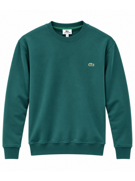 LACOSTE LOGO DETAYLI SIFIR YAKA SWEATSHIRT