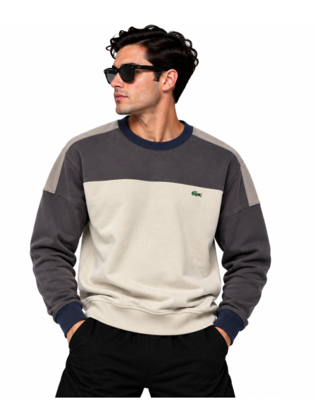 LACOSTE RENK BLOKLU SIFIR YAKA SWEATSHIRT 2