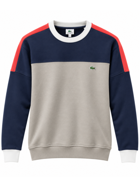 LACOSTE RENK BLOKLU SIFIR YAKA SWEATSHIRT 2