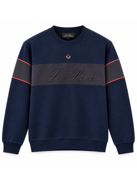 LORO PIANA NAKIŞ DETAYLI SIFIR YAKA SWEATSHIRT