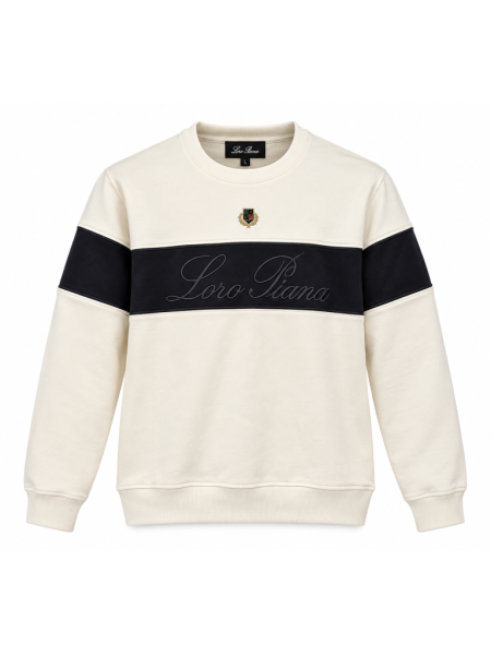LORO PIANA NAKIŞ DETAYLI SIFIR YAKA SWEATSHIRT