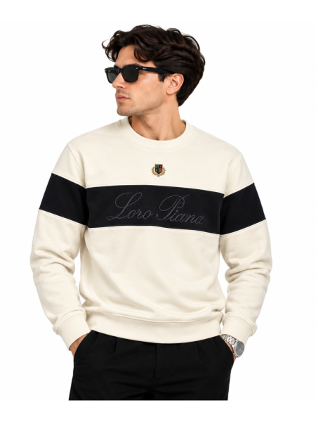 LORO PIANA NAKIŞ DETAYLI SIFIR YAKA SWEATSHIRT