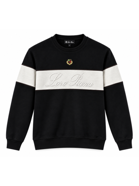 LORO PIANA NAKIŞ DETAYLI SIFIR YAKA SWEATSHIRT