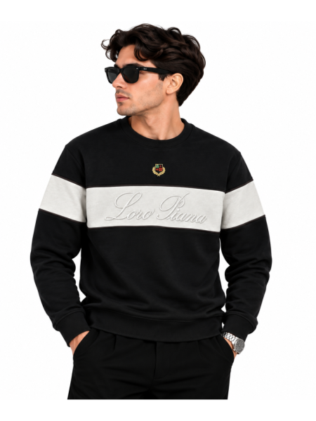 LORO PIANA NAKIŞ DETAYLI SIFIR YAKA SWEATSHIRT