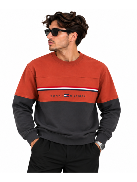 TOMMY HILFIGER RENK BLOKLU SIFIR YAKA SWEATSHIRT