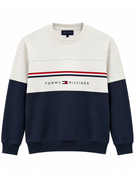 TOMMY HILFIGER RENK BLOKLU SIFIR YAKA SWEATSHIRT