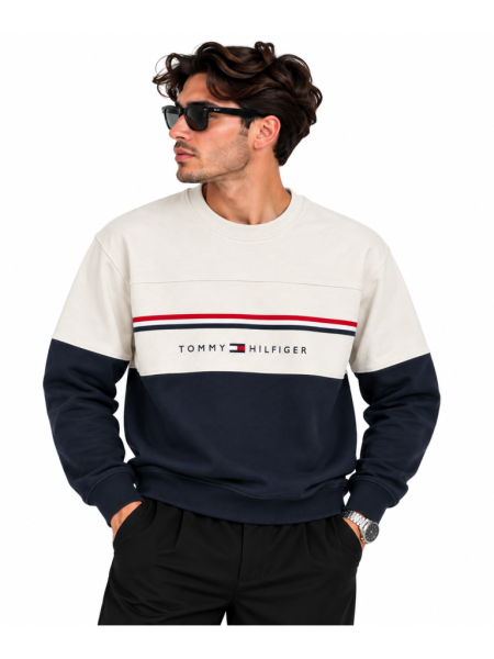 TOMMY HILFIGER RENK BLOKLU SIFIR YAKA SWEATSHIRT