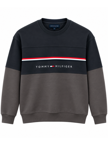 TOMMY HILFIGER RENK BLOKLU SIFIR YAKA SWEATSHIRT