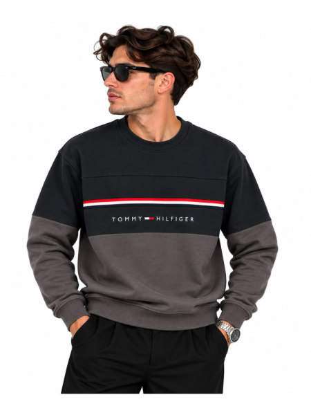 TOMMY HILFIGER RENK BLOKLU SIFIR YAKA SWEATSHIRT